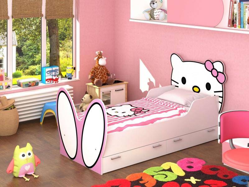 кровать hello kitty! с бязевым матрацем в Ставрополе