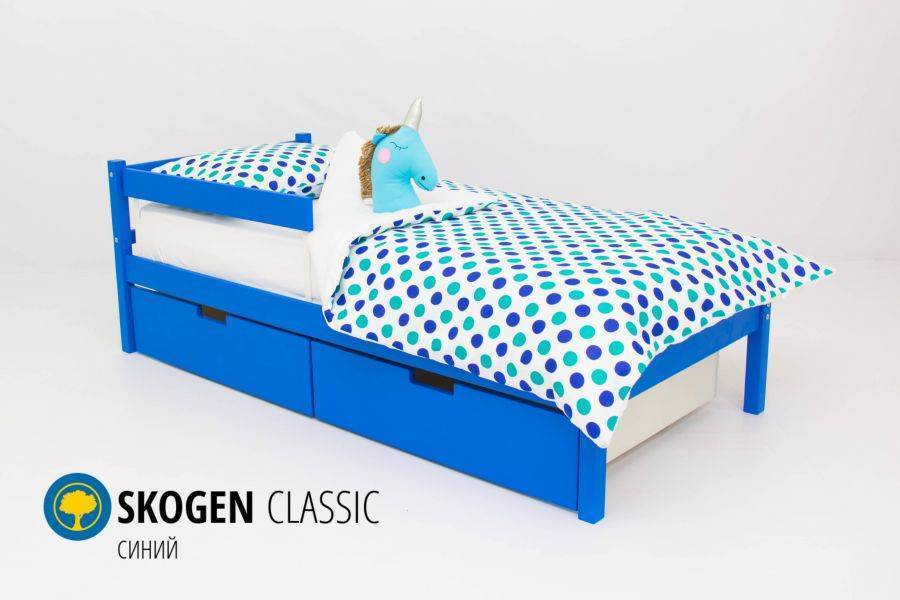 детская кровать skogen classic синий в Ставрополе