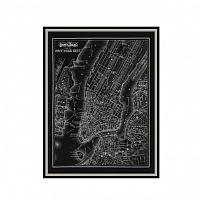постер new york city черный в Ставрополе