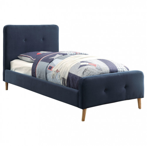 кровать button tufted flannelette navy 140х200 в Ставрополе