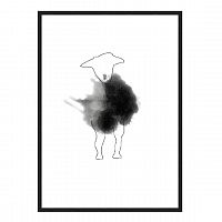 постер watercolor lamb черный в Ставрополе