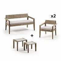 комплект мебели pack 616 climby 2 стола + 2 кресла + скамейка от la forma (ex julia grup) в Ставрополе
