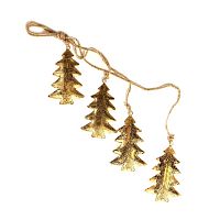 гирлянда новогодняя подвесная елки золотые golden trees, 65 см в Ставрополе
