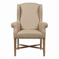 кресло мягкое с ушами french wing chair бежевое в Ставрополе