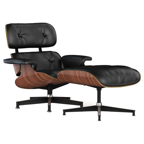 кресло lounge chair & ottoman черное в Ставрополе