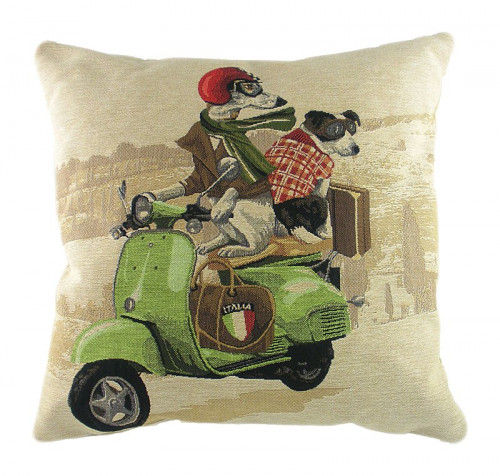 подушка с картинкой scooter dogs green в Ставрополе