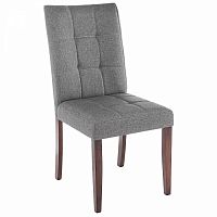 стул деревянный madina dark walnut / fabric grey в Ставрополе