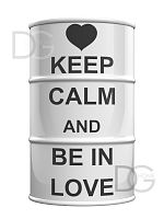 Декоративная Бочка Keep calm and be in love L