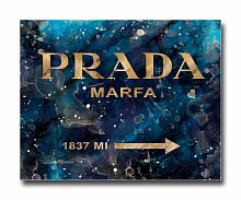 постер prada mafia на синем в золотом a4 в Ставрополе
