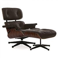 кресло eames style lounge chair палисандр коричневое в Ставрополе