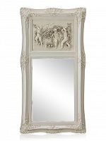 зеркало настенное прямоугольное в высокой белой раме францини distressed chalk white в Ставрополе