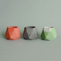 подсвечник из бетона серый eco линту, 6 см в Ставрополе
