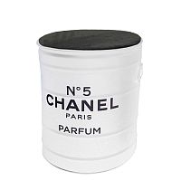 декоративная бочка- пуф chanel №5 white m в Ставрополе