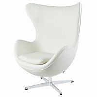 кресло egg chair by arne jacobsen белое в Ставрополе