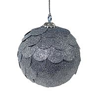шар новогодний серебряный с блестящими чешуйками paper ball, 10 см в Ставрополе