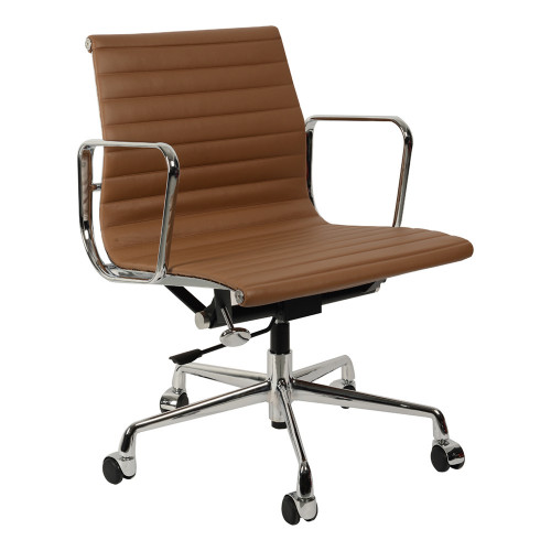 кресло eames style коричневая кожа в Ставрополе