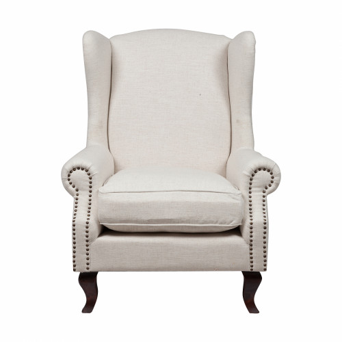 кресло collins wingback chair кремовая ткань в Ставрополе