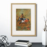 картина: bullfinches and pyrus japonica, 1928г. в Ставрополе