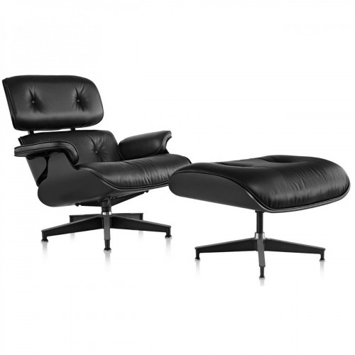 кресло eames style lounge chair черное в Ставрополе