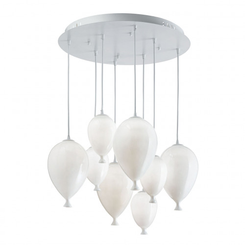 подвесная люстра ideal lux clown sp8 bianco в Ставрополе