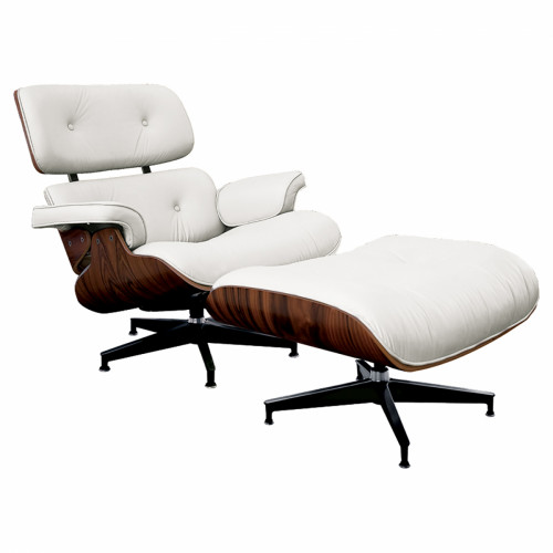 кресло lounge chair & ottoman белое в Ставрополе