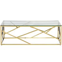 стол журнальный h-bridge gold 120*60*40см золотой в Ставрополе