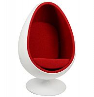 кресло ovalia egg style chair красное в Ставрополе