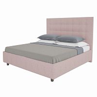 Кровать подростковая из велюра 140х200 пыльная роза Royal Black