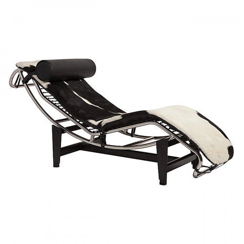 шезлонг chaise longue lc4 черно-белый в Ставрополе