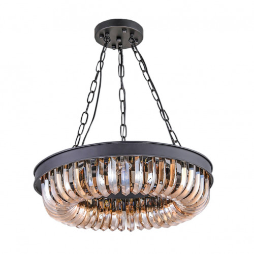 люстра terra black amber d50 черная, стекло янтарного цвета в Ставрополе