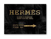 постер hermes без рамки, черный, а4 в Ставрополе