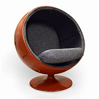 кресло ball chair оранжево-черное в Ставрополе