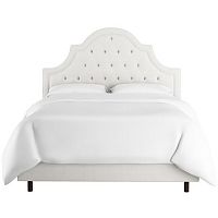 кровать двуспальная 180х200 белая с каретной стяжкой harvey tufted white в Ставрополе