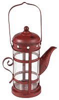 подсвечник-фонарь красный в виде чайника с ручкой old kettle, 27 см в Ставрополе
