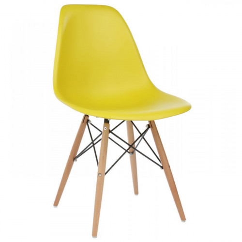 стул деревянный eames pc-015 yellow в Ставрополе