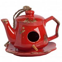 aромолампа для эфирных масел красная в виде чайника candelero red, 17 см в Ставрополе