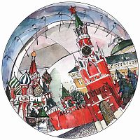 тарелка сувенирная спасская башня в Ставрополе