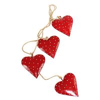 гирлянда новогодняя подвесная сердца красные red hearts, 65 см в Ставрополе