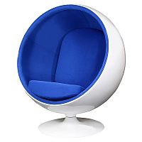 кресло eero ball chair синее с белым в Ставрополе