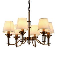 люстра walters 6 от delight collection прозрачная/бежевая/латунь в Ставрополе