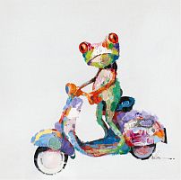 картина маслом лягушка и мопед в Ставрополе