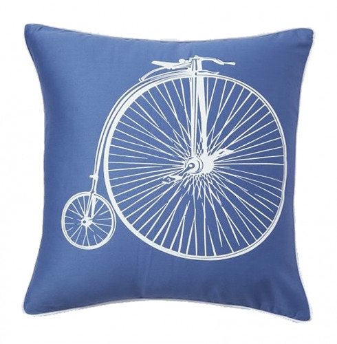 подушка с ретро-велосипедом retro bicycle blue в Ставрополе