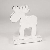 украшение новогоднее на подставке олень белый white reindeer, 15х11х5 см в Ставрополе