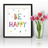 постер be happy а4 в Ставрополе