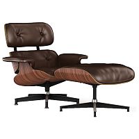 кресло lounge chair & ottoman коричневое в Ставрополе