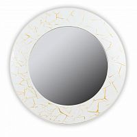 зеркало белое круглое диаметр 90 см с золотым декором fashion white gold в Ставрополе