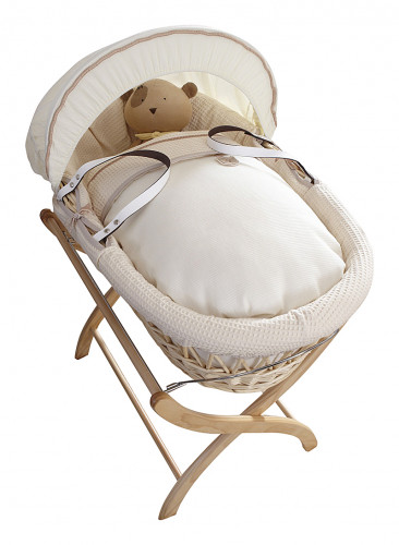 колыбель-переноска premium moses basket натуральная, кремовое белье в Ставрополе