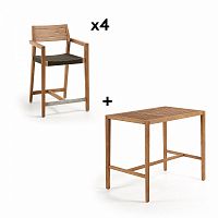комплект мебели: стол и 4 стула pack 613 cybille от la forma (ex julia grup) в Ставрополе