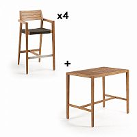 комплект мебели: стол и 4 стула pack 614 cybille от la forma (ex julia grup) в Ставрополе