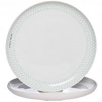 тарелка белая с бирюзовым рисунком 30*30*3,3 в Ставрополе